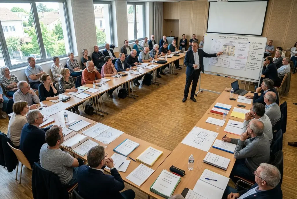 Assemblée générale de copropriété pour vote des travaux d'isolation