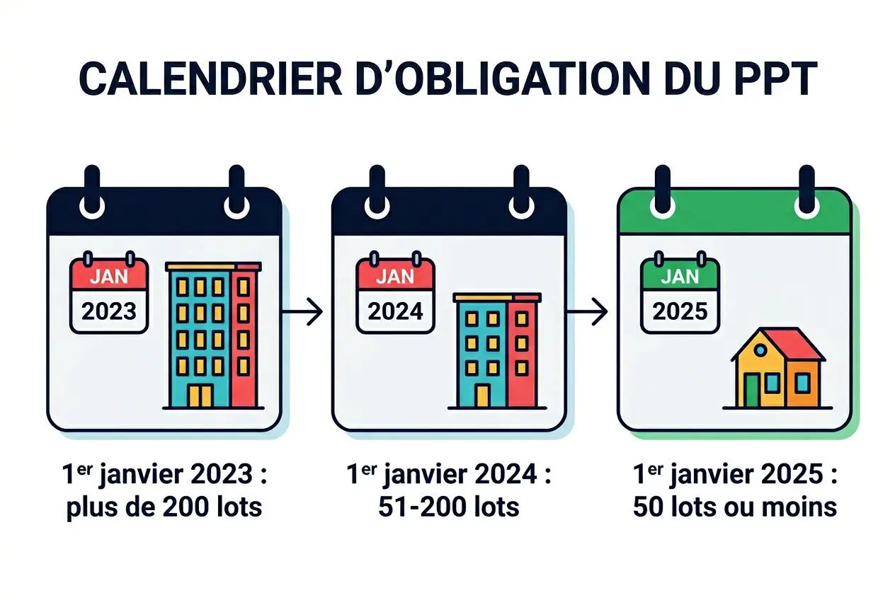 Calendrier progressif obligation PPT par nombre de lots