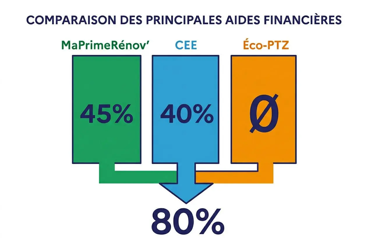 Cumul des trois aides financières copropriété