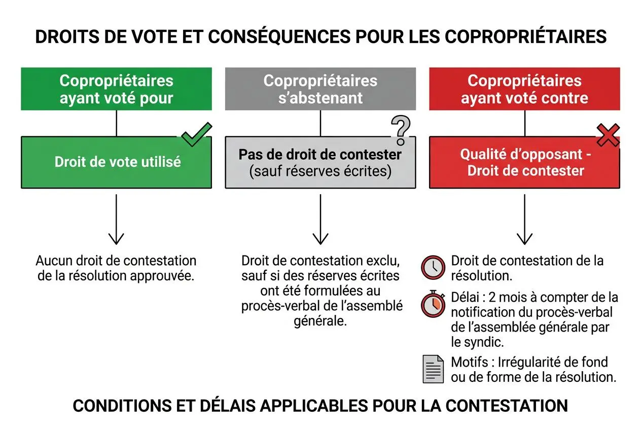 Droits copropriétaires vote contester